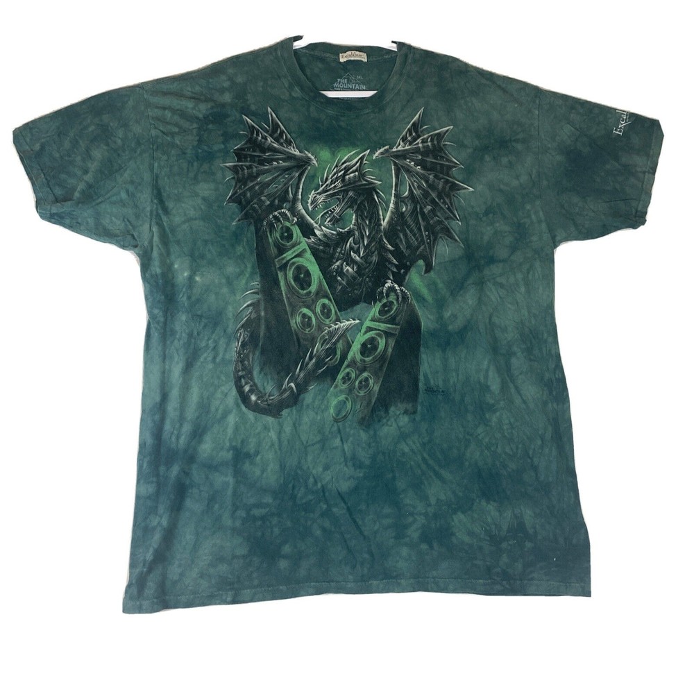 Excaliber Hotel Casino Green Mens Size 3XL Tshirt Dragon GRAPHIC PRINT EUC